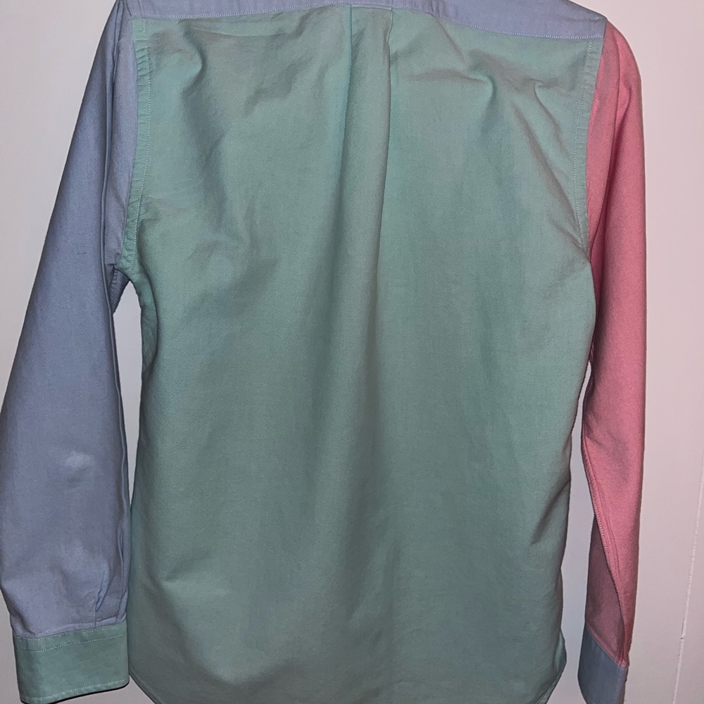 Vineyard Vines Slim Fit Tucker Shirt Green Blue Pink Oxford Button Down Size XS - Picture 4 of 14